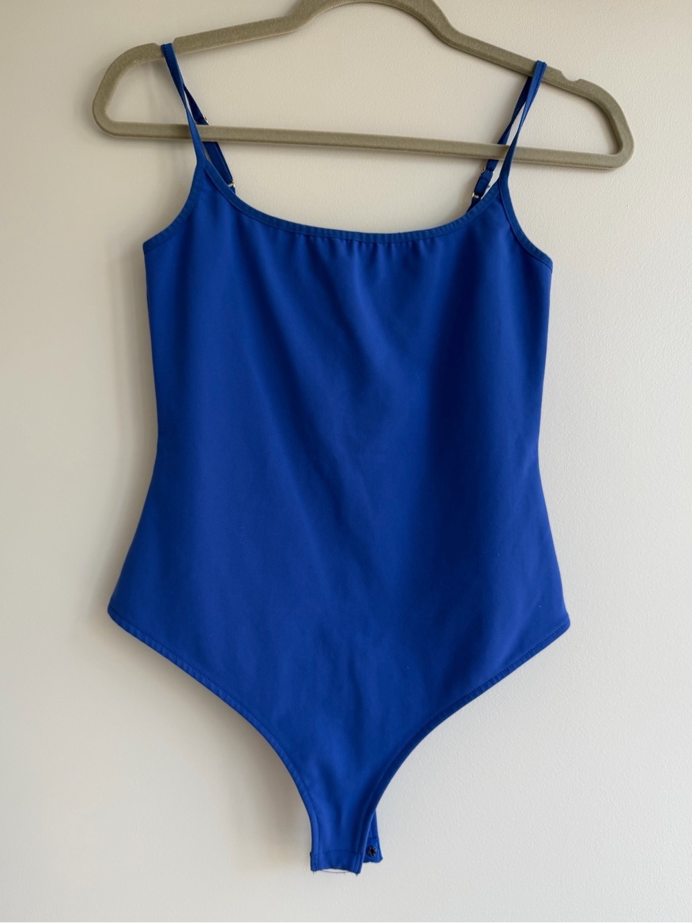 Free People Royal Blue Slim One-Piece Bodysuit